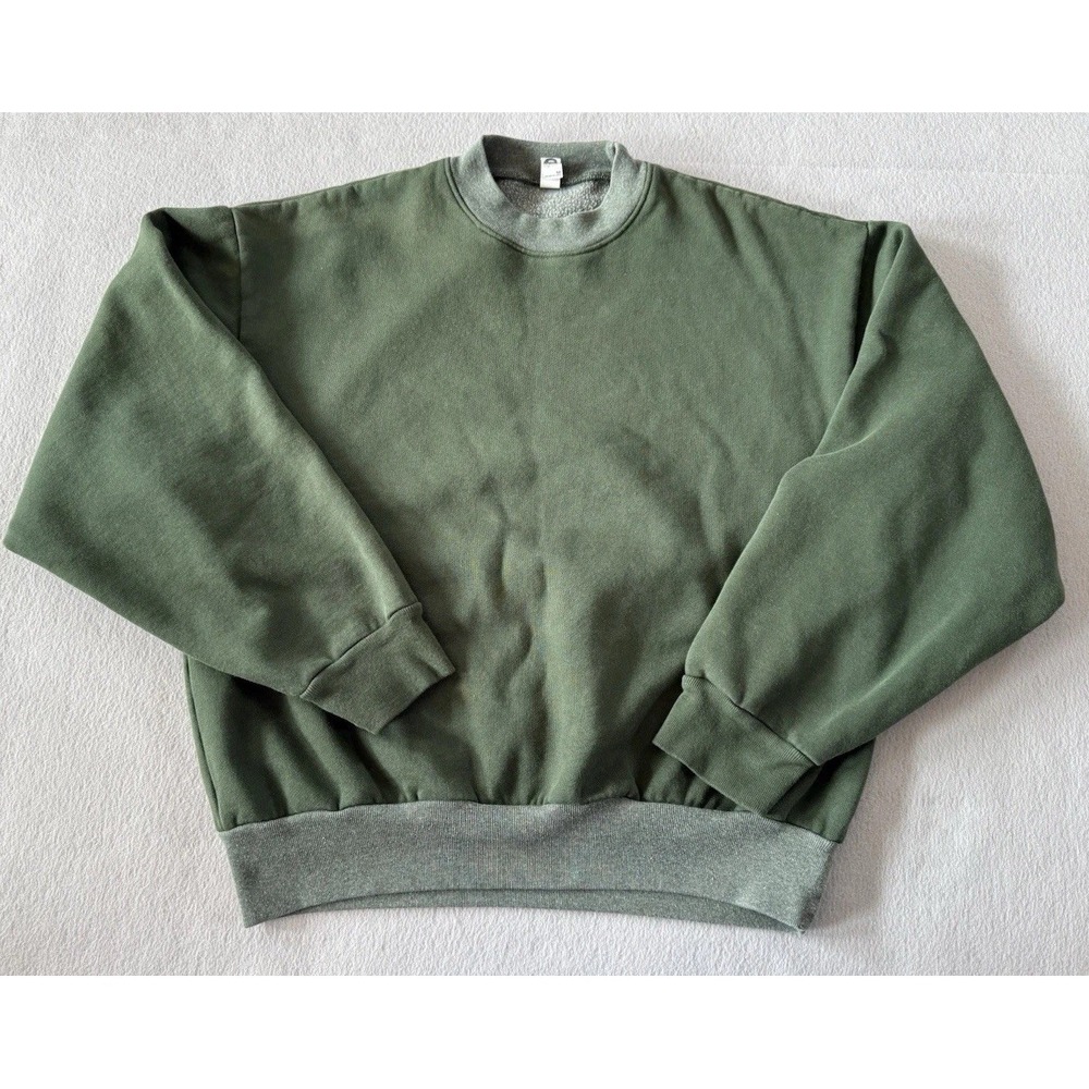 Los Angeles Apparel Green Fleece 10oz Blank Crewneck Sweatshirt USA Made